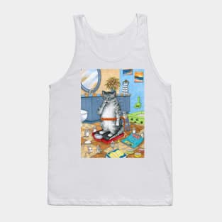 Cat 579 overweight cat Tank Top